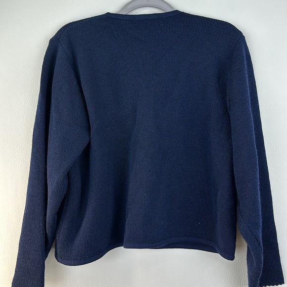 Vintage Vitabella Norway Embroidered Wool Cropped Cardigan - Picture 6 of 9